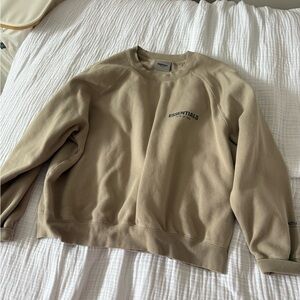 Essentials Beige Crewneck Men's Sweater
